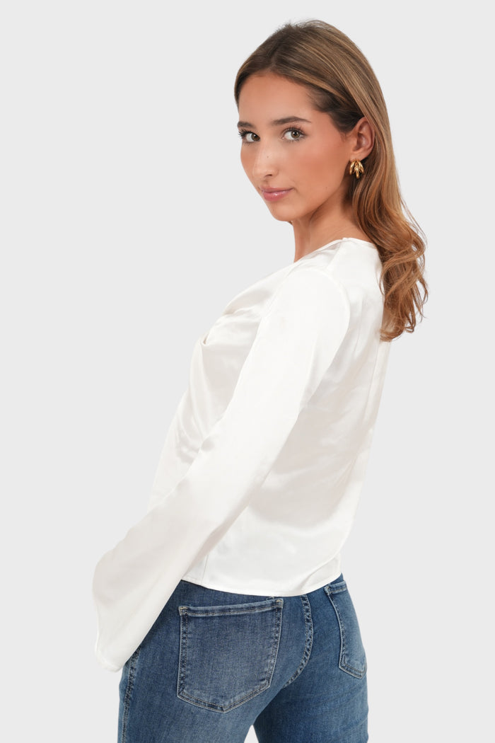 "Pearl" top white
