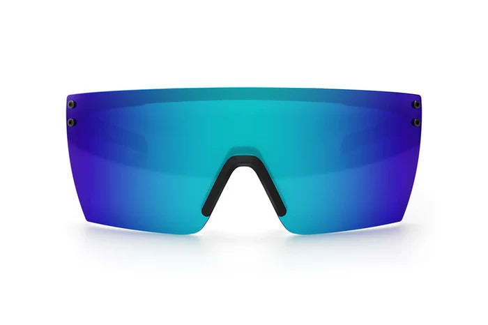 Heat Wave Visual Performance Lazer Face Z87+ matte black, front view of the polarized galaxy lens