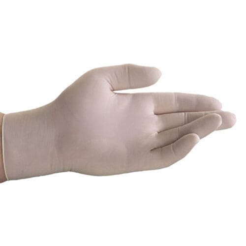 Pair of Powder Free Vinyl Gloves-Case of 10 Boxes arthritis gloves on a plain background, showing the open-finger design and stretchy fabric.