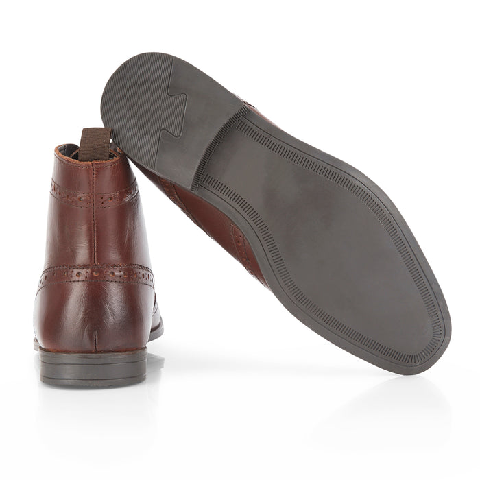 Puttridge Leather Lace up Boots - Wine