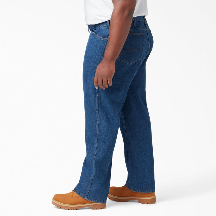 Stonewashed indigo Dickies regular fit jean, second big and tall fit product view