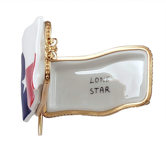 Texas Flag Porcelain Limoges united states French Trinket Box