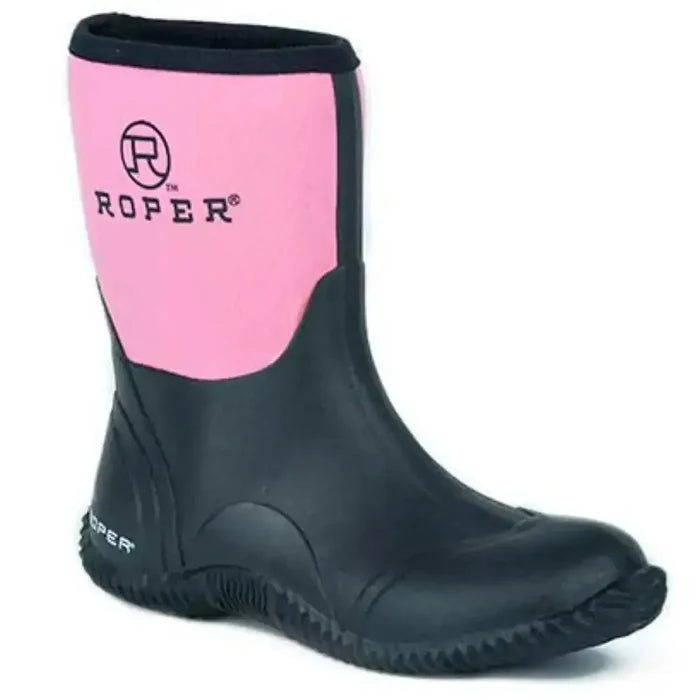 Roper Barnyard Lady (Pink) - Women's Work Rain Boot - Hatcountry