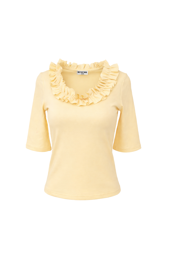 “Ruffle honey” top yellow