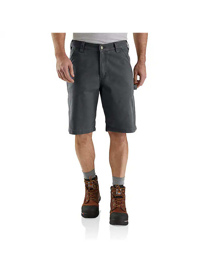 Carhartt Rugged Flex relaxed fit canvas utility work short in shadow, product view