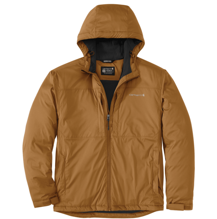Carhartt Rugged Flex relaxed fit lightweight stretch insulated jacket in Carhartt brown