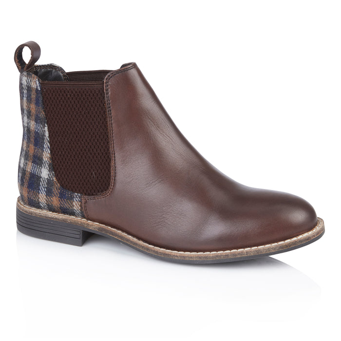 Sadie Leather Chelsea Boots - Brown Tweed