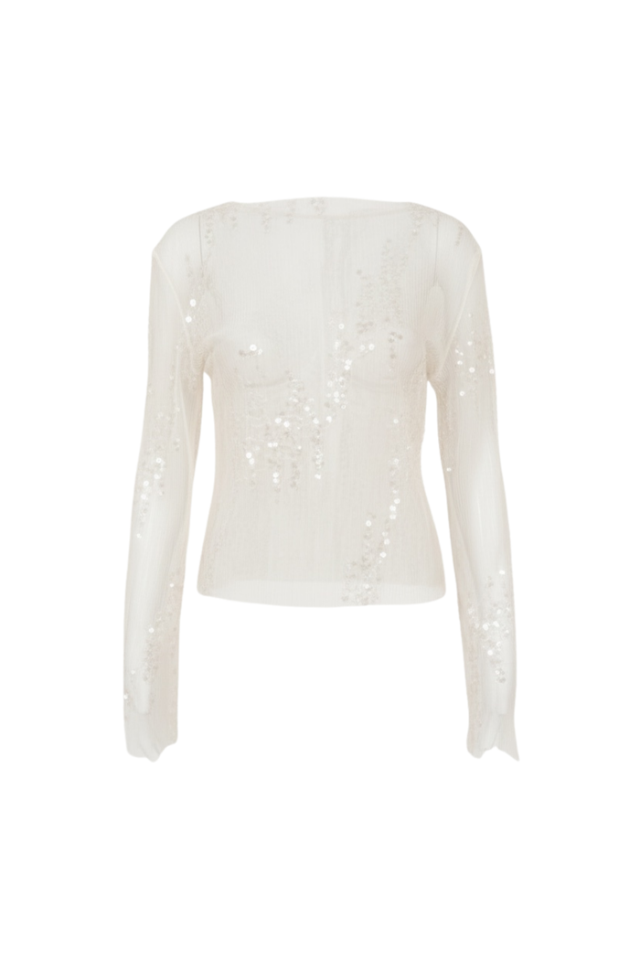 "Sara" top white