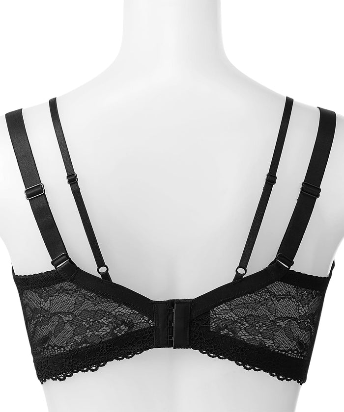 Sheer Layered Side Support Push-Up Bra (F-G-H Cup)