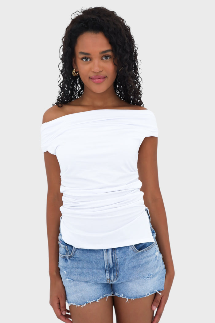 "Shoulder" top white