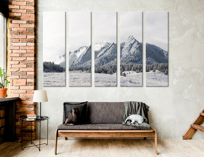 Snow Covered Mountains Canvas Print #7108