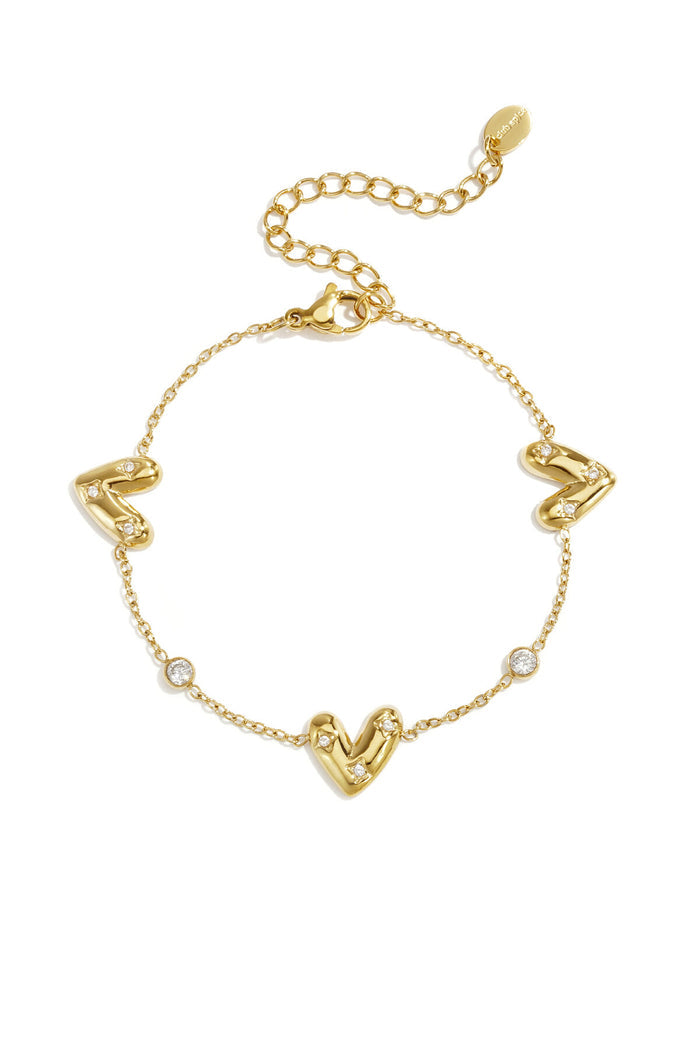 "Sparkle hearts" bracelet
