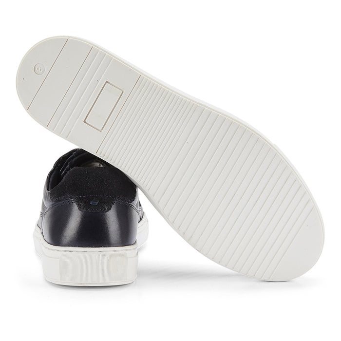 Spinney Leather Smart Casual Trainers - Navy