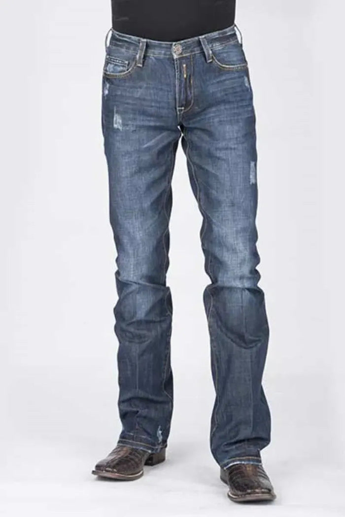 Stetson 1014 Fit Destructed (Dark Wash) - Men's Jeans - Hatcountry