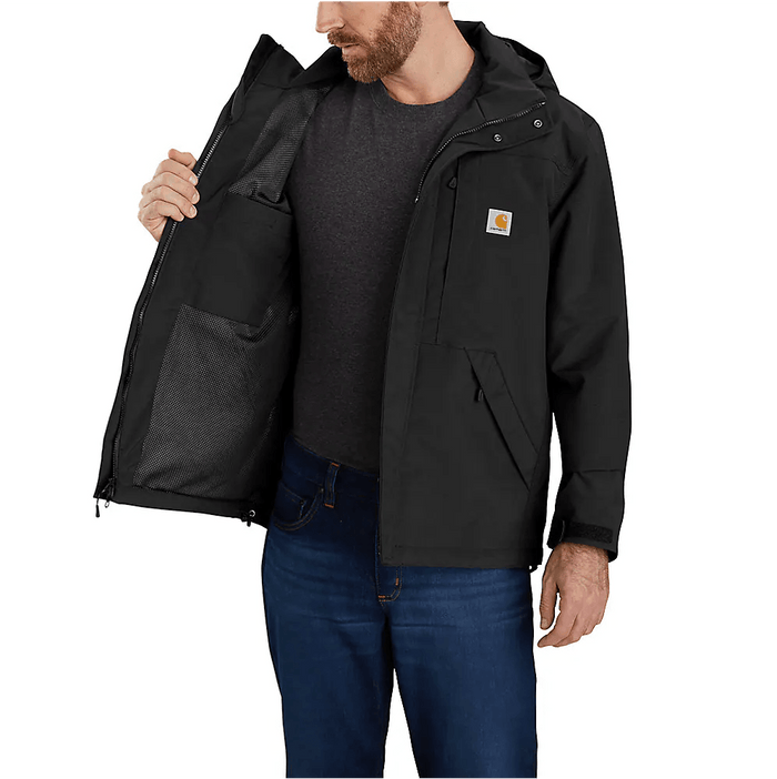 Storm Defender Loose Fit Heavyweight Jacket - Black - Purpose-Built / Home of the Trades