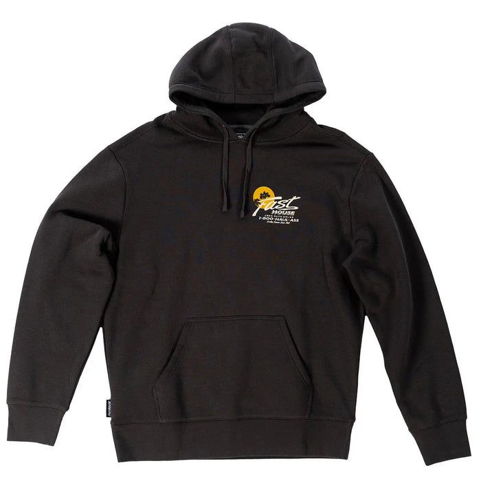 Fasthouse Sunset hooded pullover sweatshirt in vintage black, additional product view