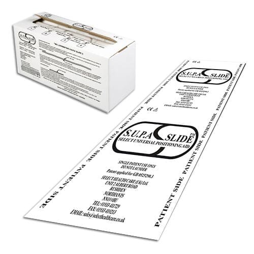 Image of SUPA Disposable Slide Sheets Pack of 100 on a plain background.