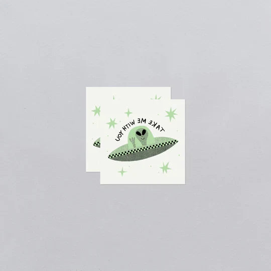 Take Me With You Glow-in-the-Dark Tattoo Pair