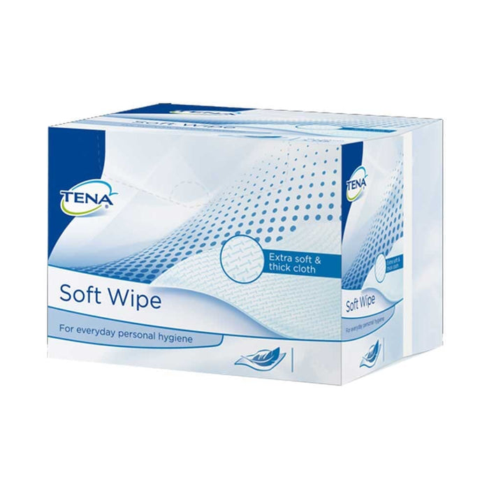 Close-up of a feature of Tena Dry Wipes.