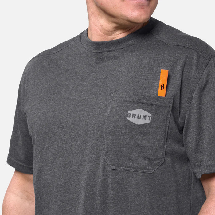 The Martin Pocket Tee- Dark Grey Heather
