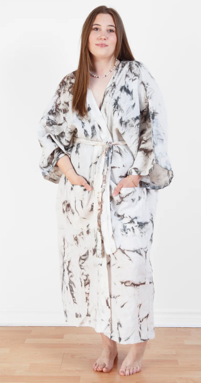 TOFINO THE ECLIPSE TIE DUED LINEN BELTED COVER UP