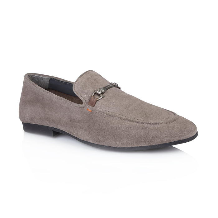 Tottenham Smart Formal Suede Leather Loafers - Grey