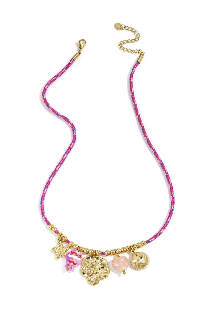 "Tropic" necklace pink