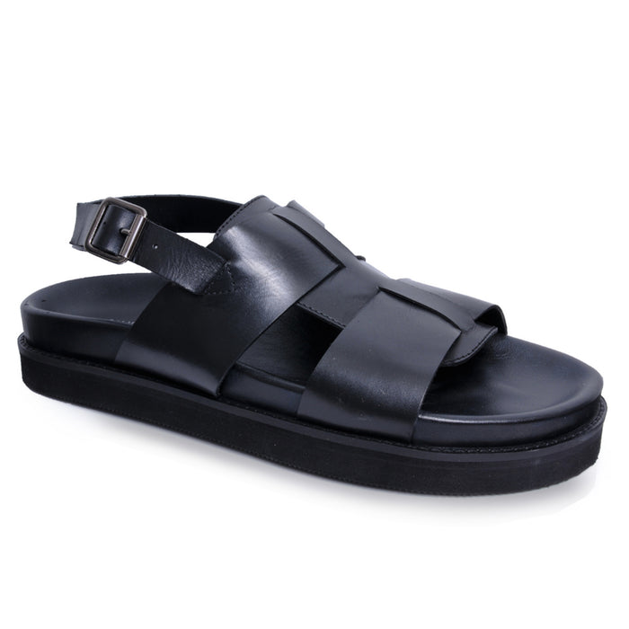 Tucson Leather Sandals For Men - Black