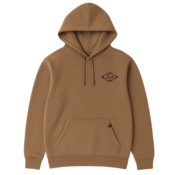 Troll Co. WHUS Twins hooded sweatshirt in dark tan, additional product view