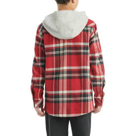 Carhartt youth boys chili pepper hooded flannel shirt, further product image