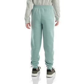 Carhartt youth girls fleece logo sweatpant in patina, additional product image