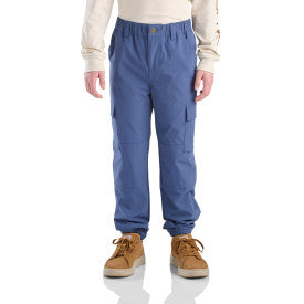 Carhartt youth Rugged Flex cargo jogger in dark denim, alternate product view