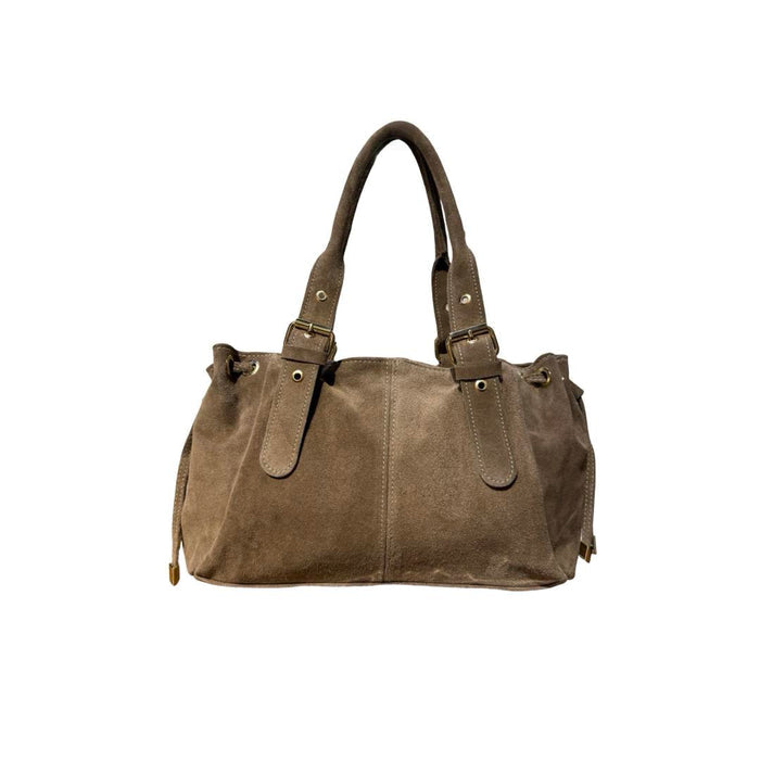 "Ziggy" bag beige real leather