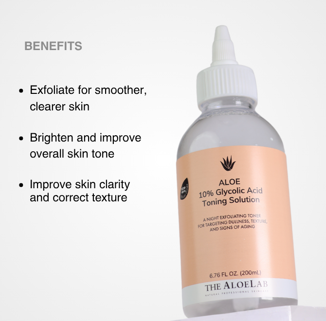 10% GLYCOLIC ACID TONING SOLUTION - The ALOELAB