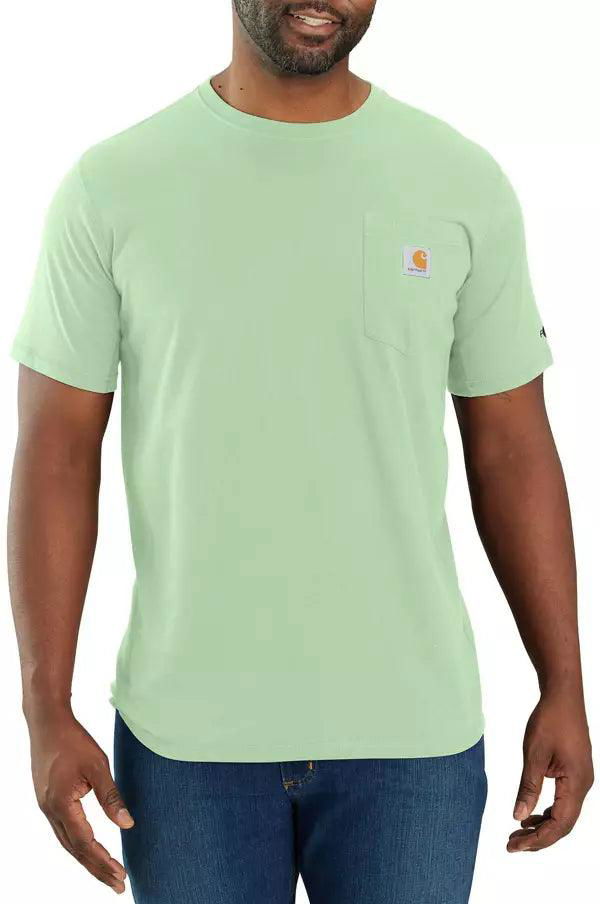 Carhartt Force relaxed fit midweight pocket t-shirt in glass blue, big and tall sizes