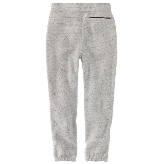 Carhartt women's relaxed fit knit jogger in asphalt gray with tapered leg and ribbed elastic cuffs