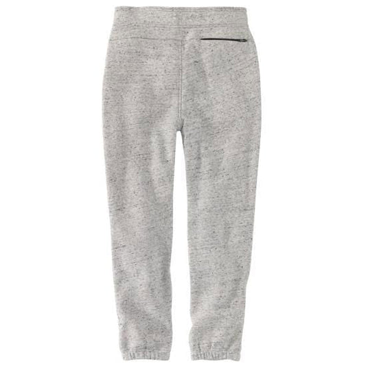 Carhartt women's relaxed fit knit jogger in asphalt gray with tapered leg and ribbed elastic cuffs
