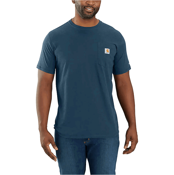 Carhartt Force relaxed fit midweight pocket t-shirt in light huron heather, big and tall