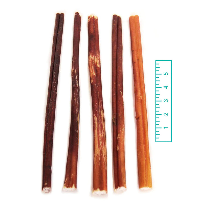 12" Thick Bully Stick Odor Free 8oz measured with a ruler
