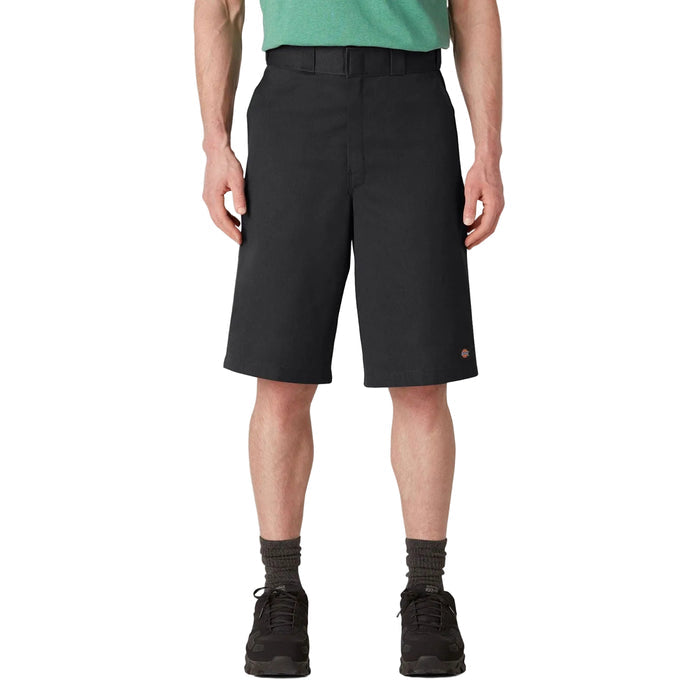 Dickies 13 inch loose fit multi-use pocket work short in black with hammer loop