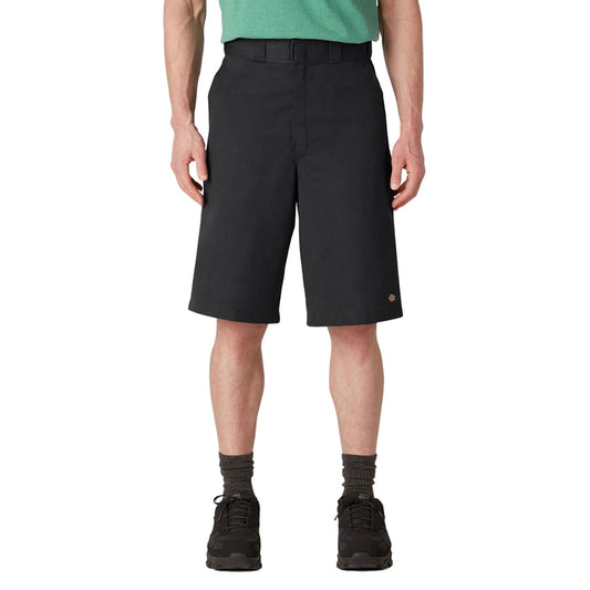 Dickies 13 inch loose fit multi-use pocket work short in black with hammer loop