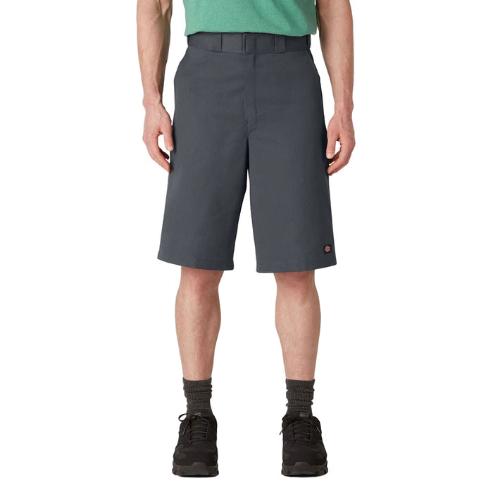 Dickies 13 inch loose fit multi-use pocket work short in charcoal with hammer loop