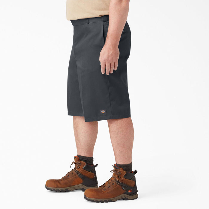 Charcoal Dickies multi-use pocket work short, final view, big and tall sizing