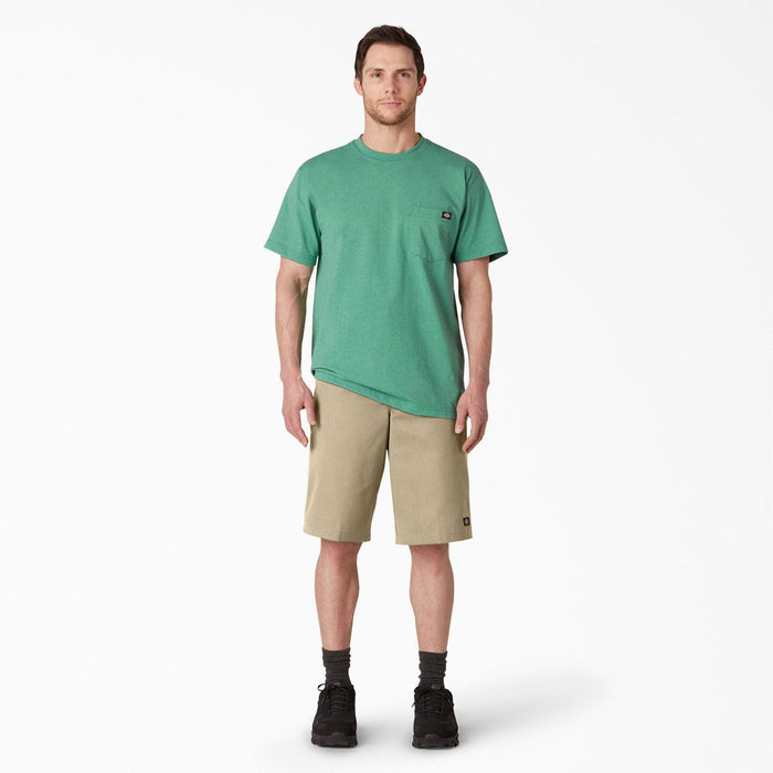 Khaki Dickies multi-use pocket work short, final view, big and tall sizing