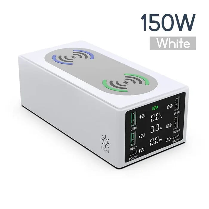 the white power bank with the power button on top
