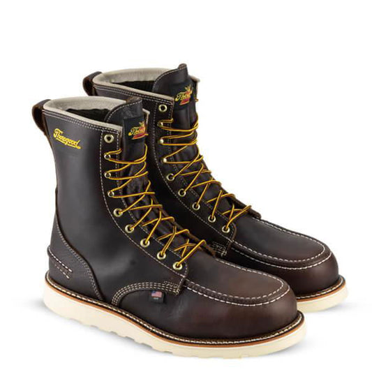 USA made Thorogood 1957 Series 8-inch waterproof insulated briar pitstop moc toe wedge boot