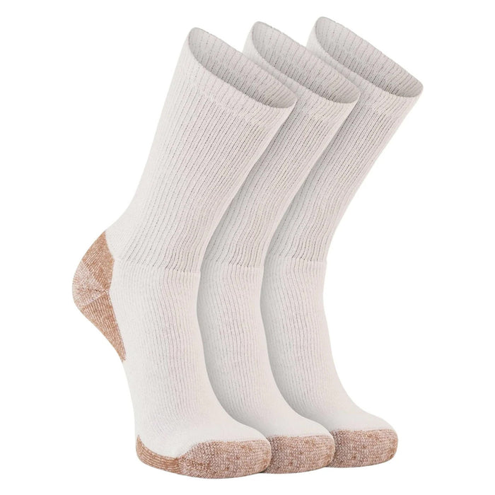 Fox River midweight crew socks in white, three pair value pack