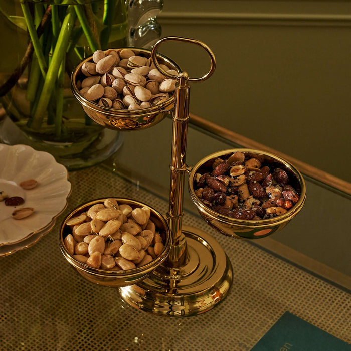 3-Tier Condiment Set - Polished Gold