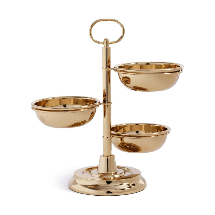 3-Tier Condiment Set - Polished Gold