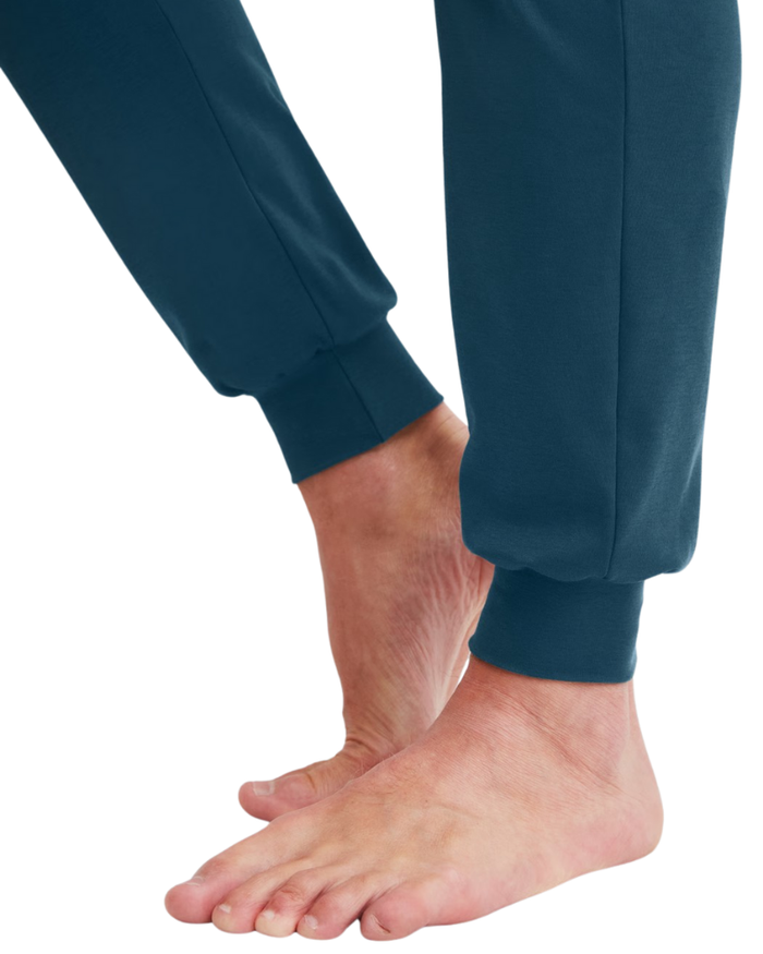 Calida 46487 #559 Deep Petrol Relax Comfy Men's 100% Cotton Pajamas Set with Cuff Myselflingerie.com